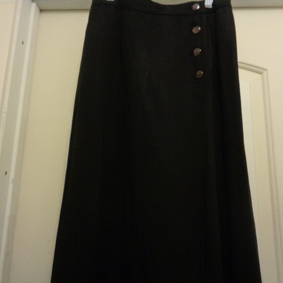 EDWARDIAN VICTORIAN STYLED GIRL BLACK TENCELL MAXI SKIRT BY COLDWATER CREEK 8 - Picture 4 of 8